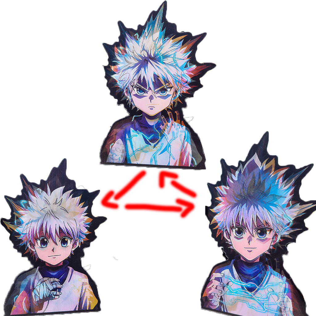 Killua Hunter x Hunter Adesivo em Movimento Sticker 3D Anime Personagem
