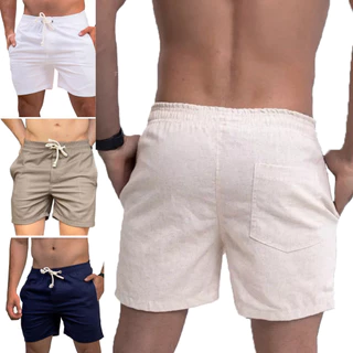 Short De Linho Masculino Básico Mauricinho Premium Lavado De Alta Qualidade Short Linho