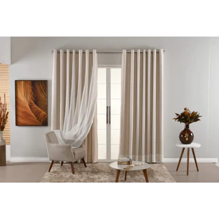 Cortina Voal 3,00x2,30 com forro blackout Para Sala E Quarto