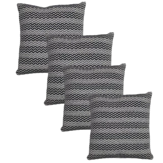 JOGO COM 04 CAPAS DE ALMOFADAS DECORATIVAS TAMANHO 40X40 CM COM FECHAMENTO EM ZIPER