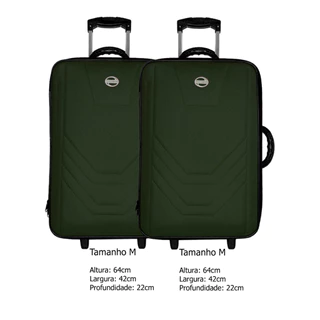 Conjunto de DUAS Malas Village MEDIANAS-Viagem M+M