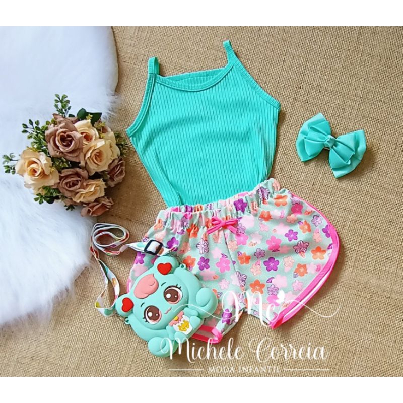 Conjunto menina ver o