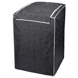 Capa Protetora Para Máquina De Lavar Roupas 8 A 15Kg Com Ziper Preto Resistente Impermeável