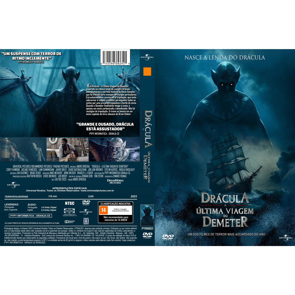 Drácula A Última Viagem De Demeter Em Dvd 2023 Dublado Shopee Brasil 9324