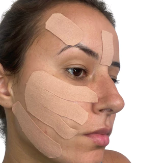 Fita Lifting Facial Tape Sinais De Expressão Anti Rugas Bege