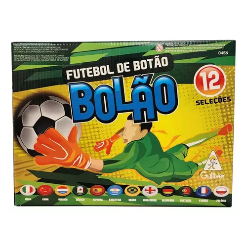 Futebol Botão Cristal Seleções Brasil x Argentina Gulliver, Multicor