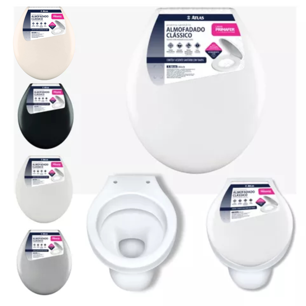 Assento Tampa Vaso Sanitário Almofadado Fofinho Redondo Oval