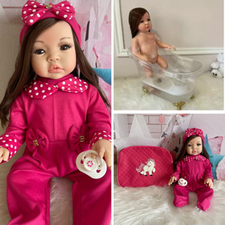 Boneca Bb bebê Reborn Reborne Menina Realista Envio Imediato Vestido De  Princesa Vermelho em Promoção na Americanas