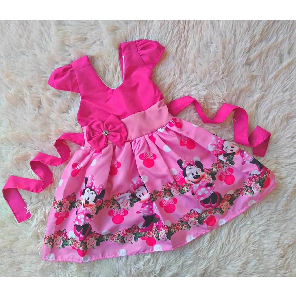 Vestido simples 2024 da minnie