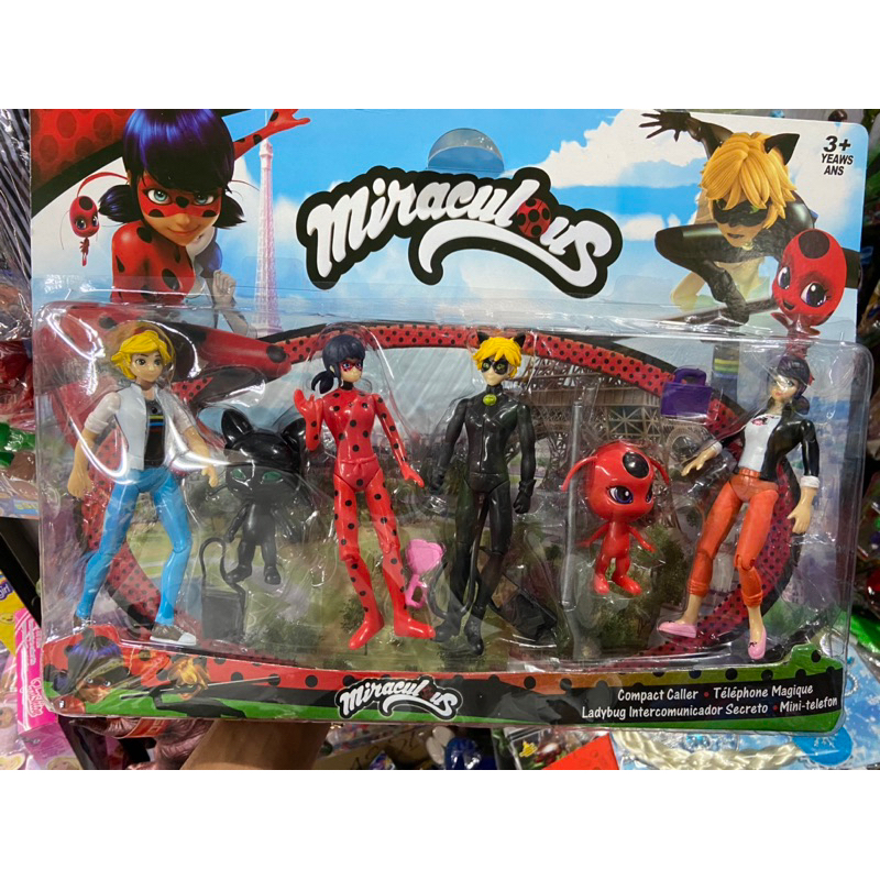 Bonecos Articulados - Lady Bug - Cat Noir - Superhero Mission Accomplished  - Miraculous - Multikids