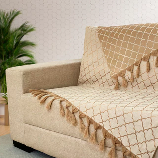 Manta Xale de Sofá e Cama Colcha Decorativa Dupla Face Cobre