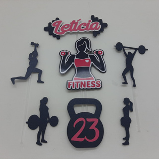 Topo De Bolo Personalizado Fitness