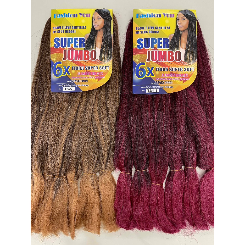 Cabelo Jumbo 6X 400G FIBRA SUPER SOFT Jumbo Box braid - FASHION YOU ...