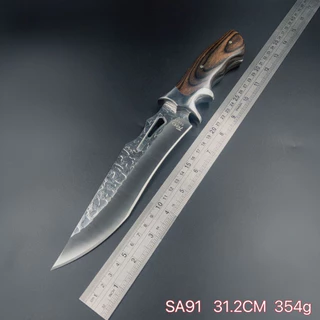 Faca De Caça Pesca Churrasco Luxo Fulltang Inox SA91