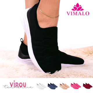 Tênis Feminino Calce Fácil Ortopédico para Caminhada Academia Vl-01 em Oferta na Shopee