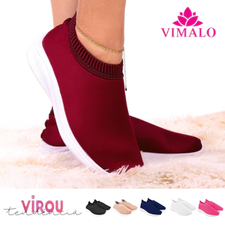 Tênis Feminino Meia Para Caminhada Ortopédico Vl-07