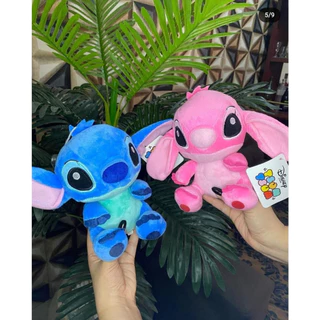 kit 2 pelúcias casal disney lilo stitch e angel 20cm