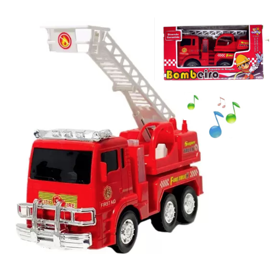 Brinquedo Caminhão de Bombeiro com Controle Remoto 7Fçs - Shop Macrozao