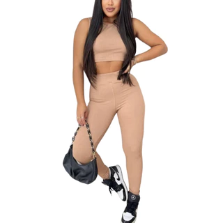Conjunto Femenino Canelado Plus Size Gringa - Deolane