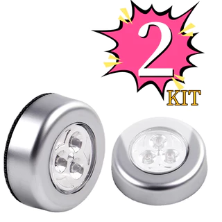 2 Pcs Leds Lâmpada Adesiva Sem Fio Adesiva De Emergência Touch De Segurança Para Corredor Armário