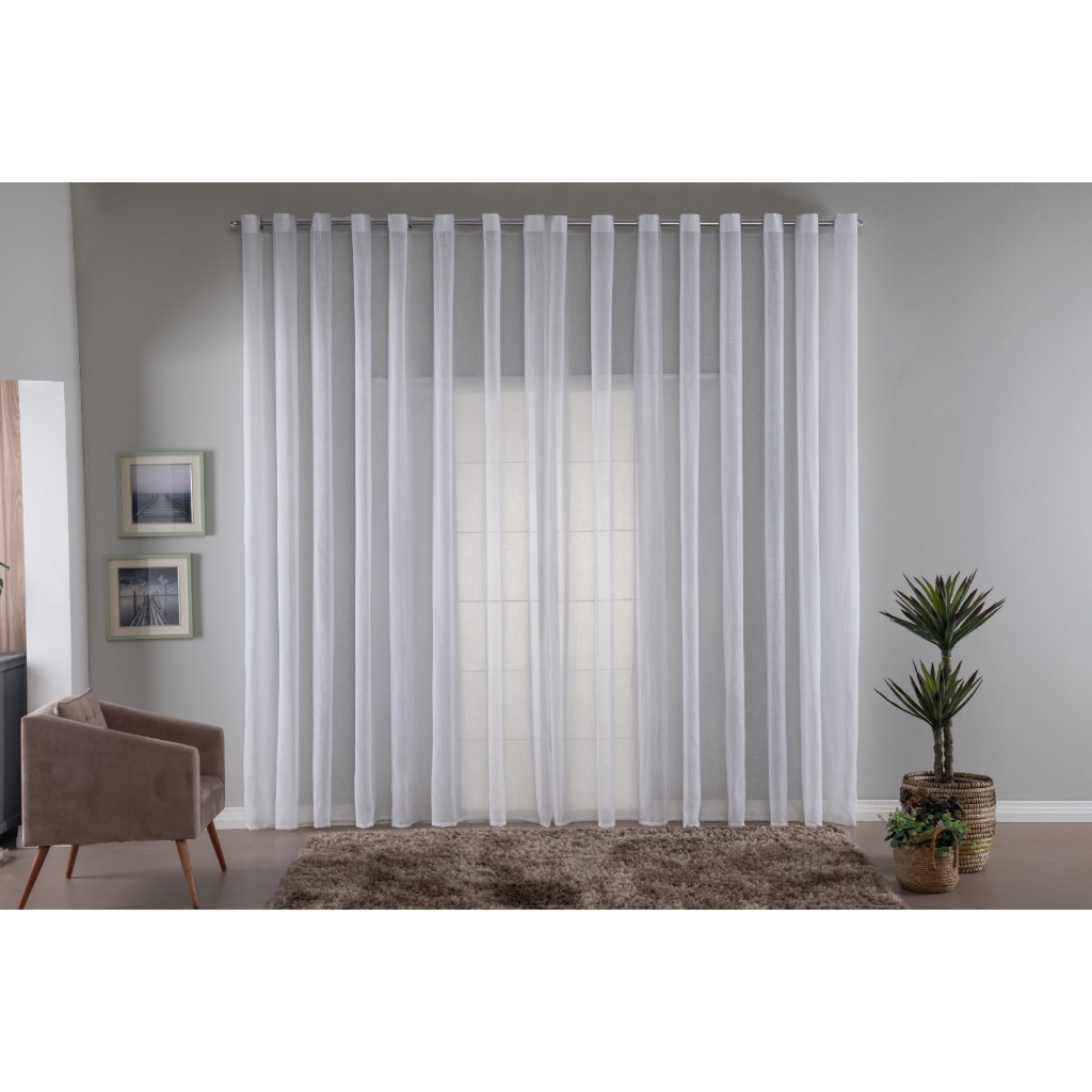 Cortina Voil Flame X Gaze De Linho Para Sala E Quarto Luxo Para Var O Shopee Brasil