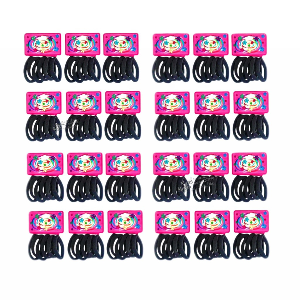 Kit 144 Elasticos De Cabelo Rabico Feminino