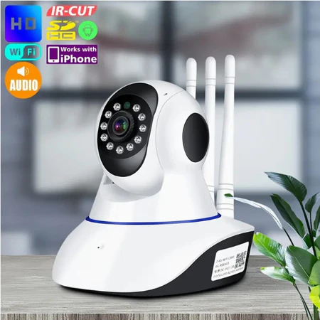 Camera Ip Robozinho 3 Antenas Monitoramento Hd Por Celular