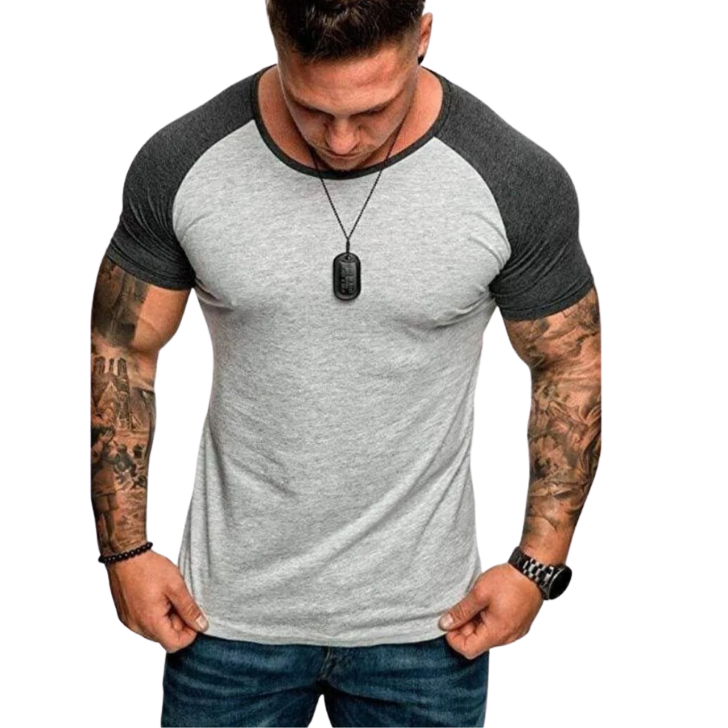 Camiseta Masculina High Raglan Logo Manga Curta - Preto - Home