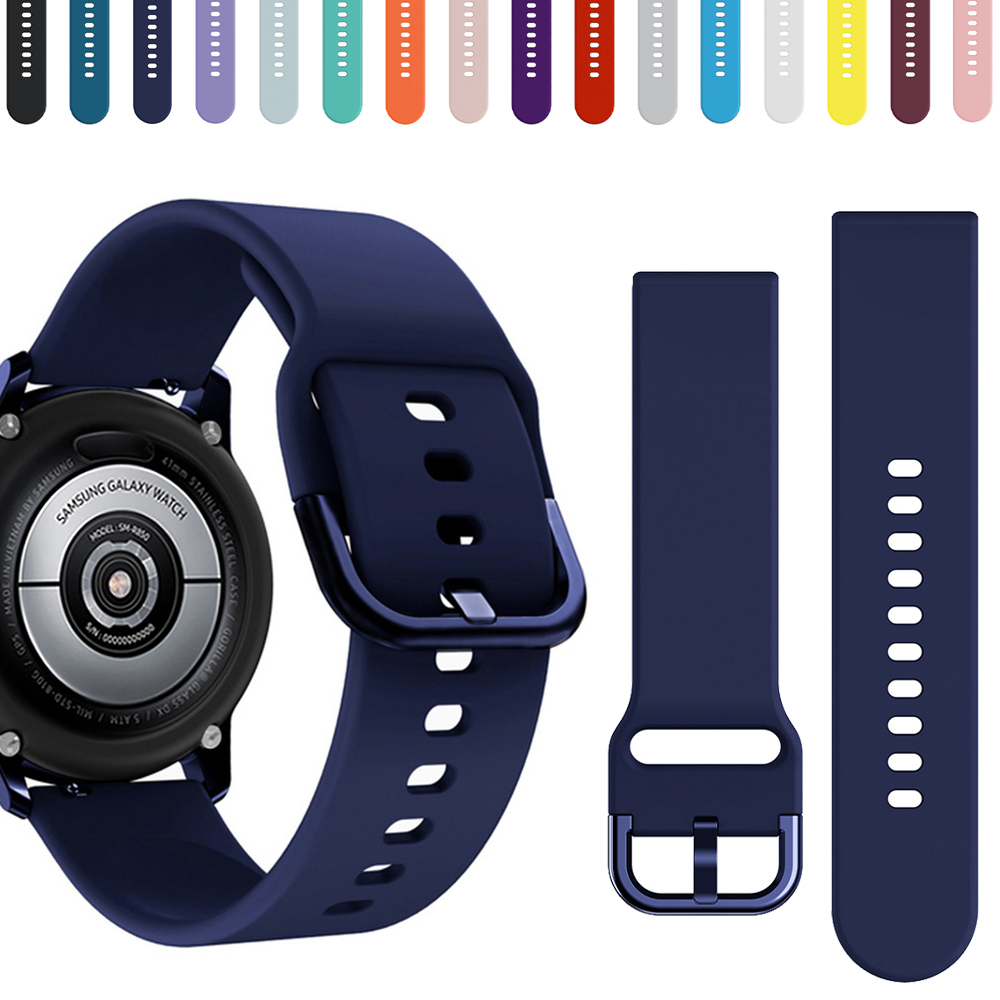Bracelet Silicone 19mm De Rechange Pour Montre Connectée - Compatible Veryfitpro, ID205L, Galaxy, Amazfit - Unisexe
