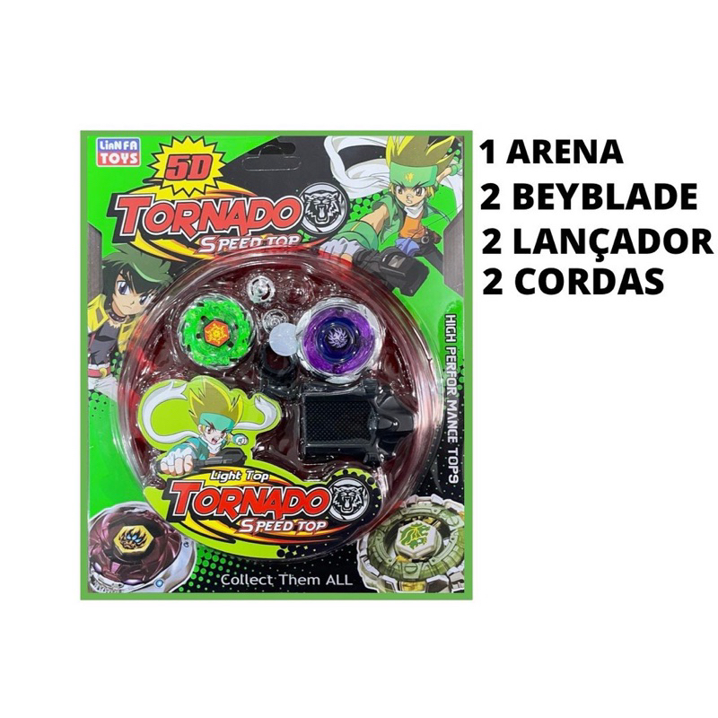 Arena Beyblade Burst + Lançador Medidor de Potencia + Kit Elemento X Hasbro