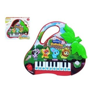 Piano Bebe Brinquedo Infantil Musical Baby Pianinho Fazendinha Vaquinha  Branca