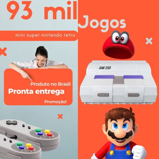 Super Nintendo Mini 93.000 Jogos + 2 Controles diversos jogos