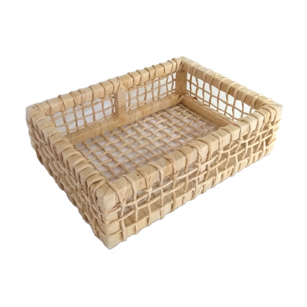 Cesta De Palha De Milho Sem Tampa Ref.2408 27x20x08 | Shopee Brasil