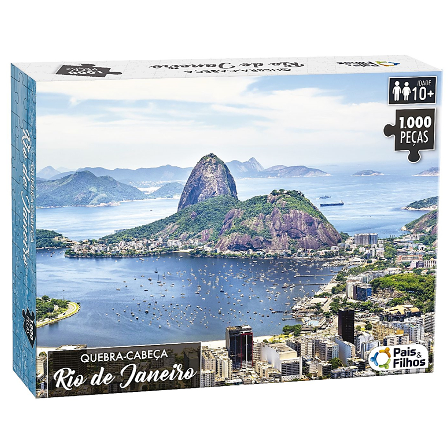 Quebra Cabeça Puzzle 1000 Peças Rio de Janeiro Pão de Açucar Brinquedo Pais e Filhos