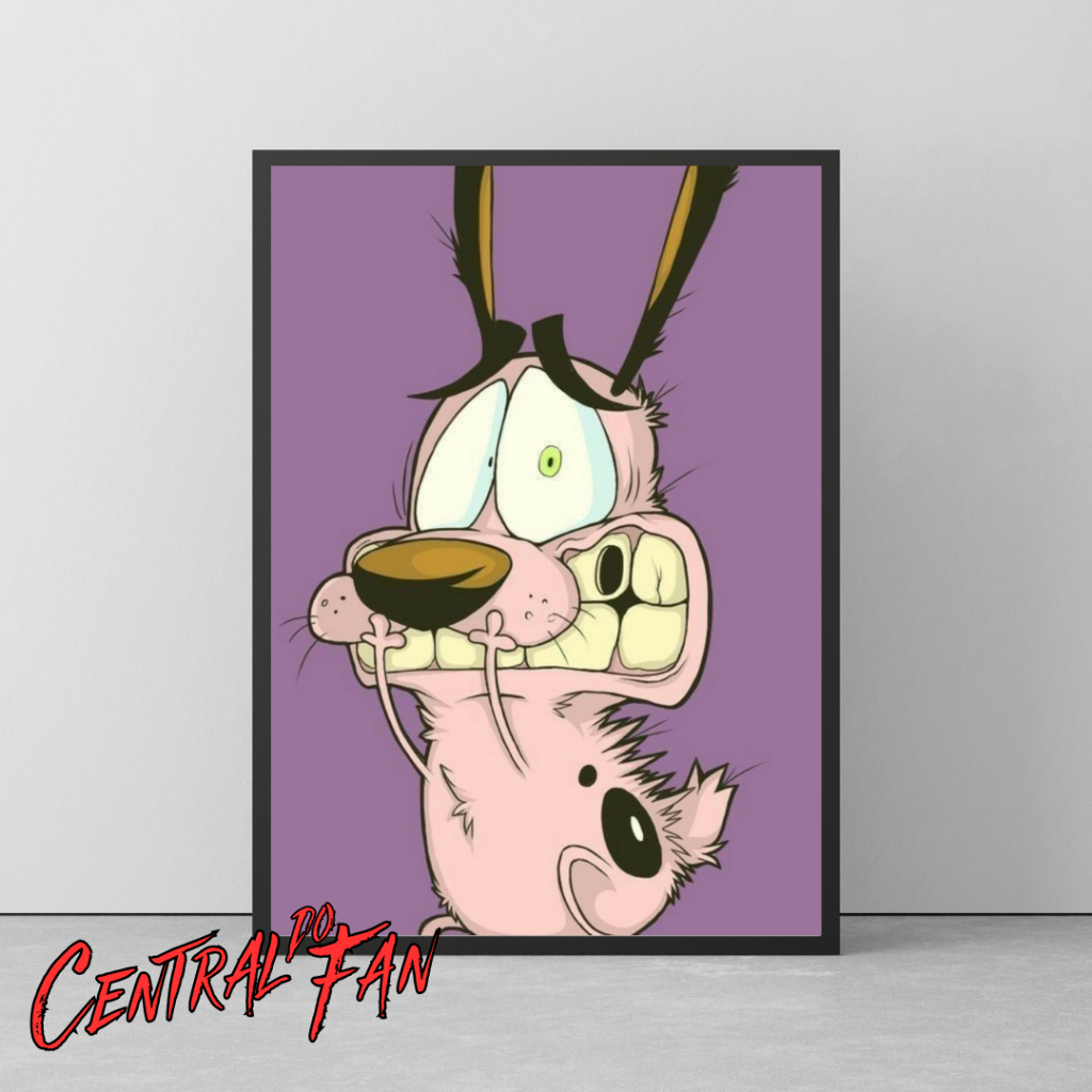 Quadro Coragem o cão covarde - courage - Desenho | Shopee Brasil