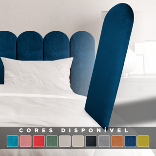 Cabeceira Modular Estofada Nuvem Para Cama de Solteiro Kit 5 Unidades
