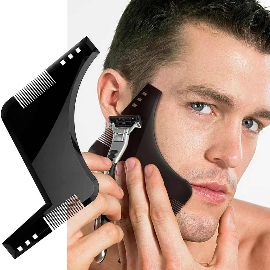 Modelador Régua Pente Dupla Face De Cavanhaque Barba