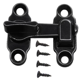 KIT 5 Tranqueta tramela trinco bico virado de metal para portas e janelas
