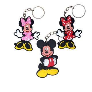 Chaveiro Emborrachado Alto Relevo Personagens Mickey Mouse Minnie