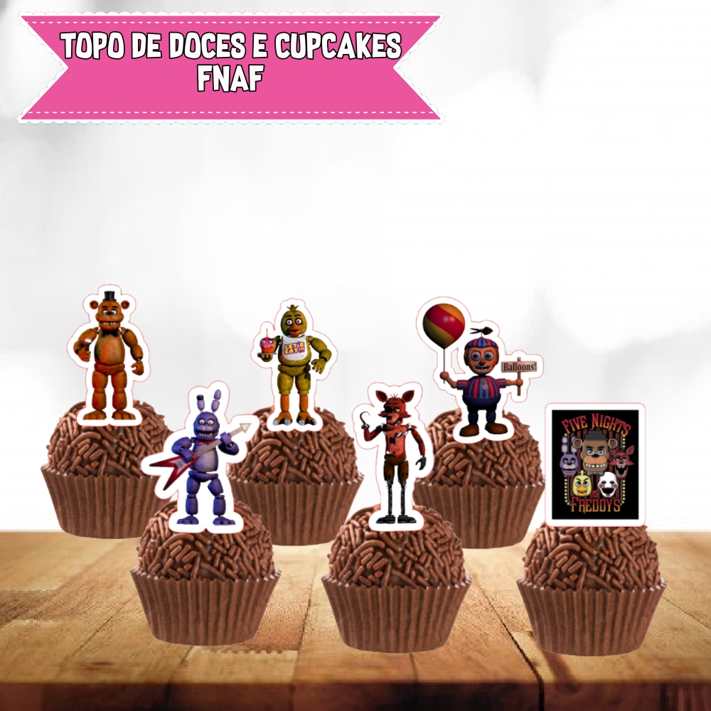 Pin Em 00. Topo De Bolo  Fnaf cake, Fnaf cakes birthdays, Birthday cake  topper printable