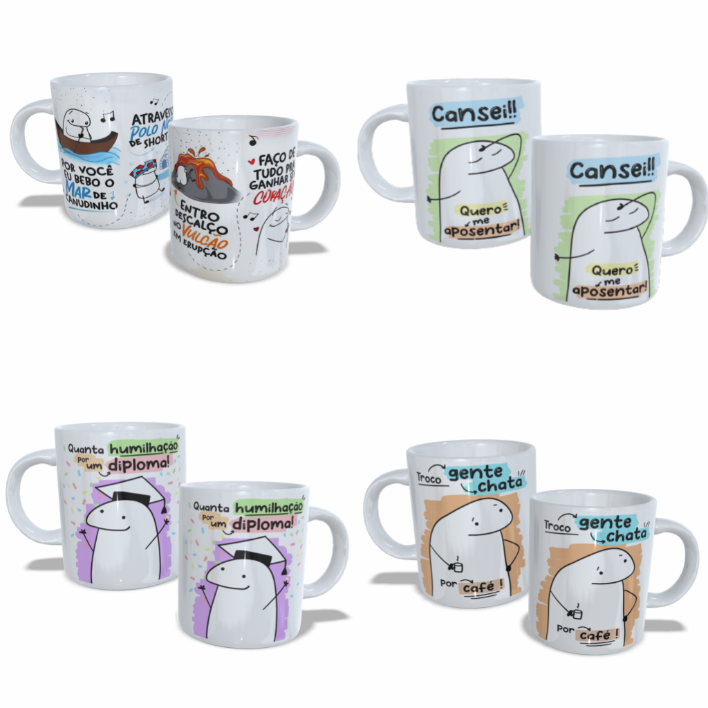 Caneca Flork Meme Bentô Divertida - Cansei