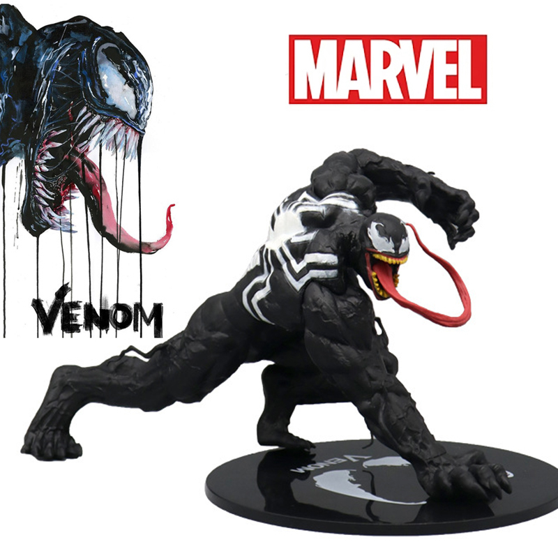 Action Figure Venom Homem Aranha Boneco Spiderman Marvel SHF Edward Brock Articulações Móveis PVC Figura de Ação Modelo Brinquedos HONO