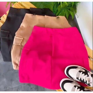 Shorts Saia Cargo Bolso Lateral Bengaline