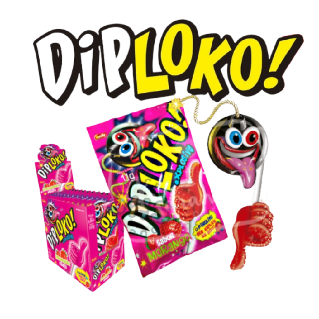 Pirulito Dip Loko Explode Na Boca C/15 unidades (Escolha o Sabor ...