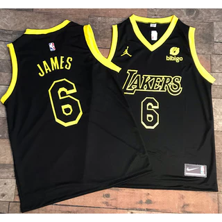Camisa Regata De Time Basquete Lakers Uniforme Preto