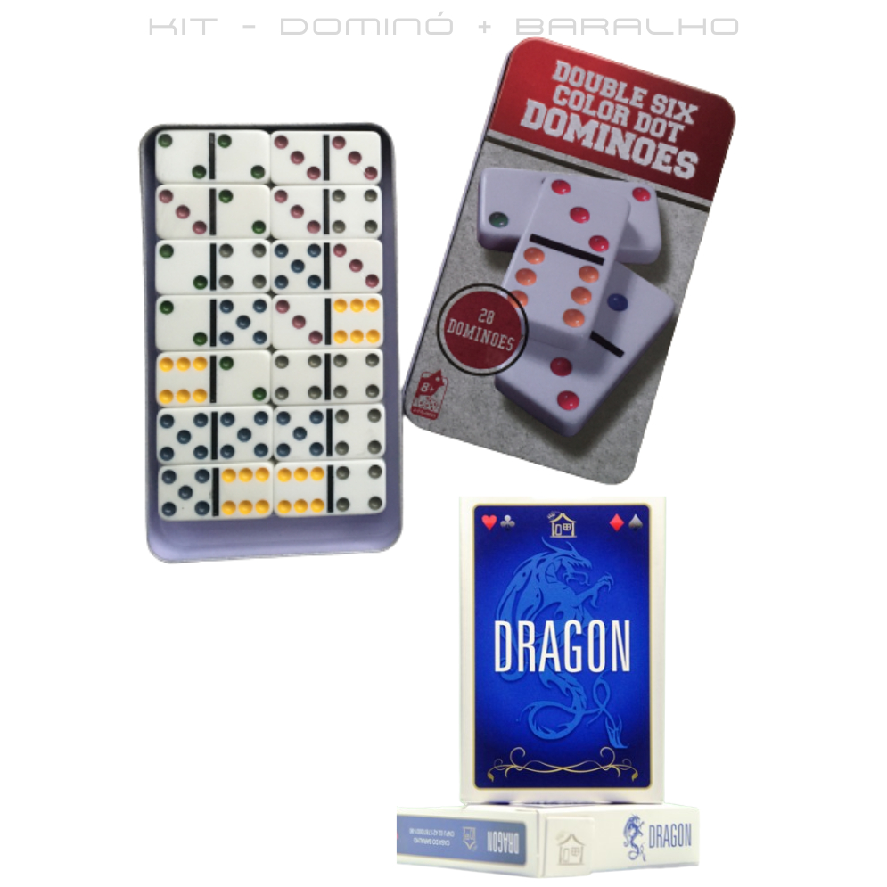 Kit 2 jogos - cartas e dominó