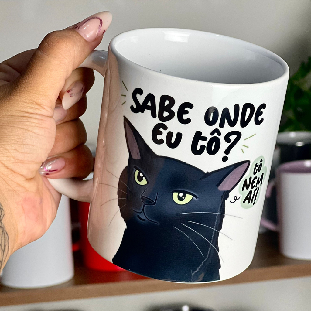 Caneca meme gato
