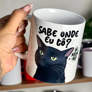 Caneca meme gato