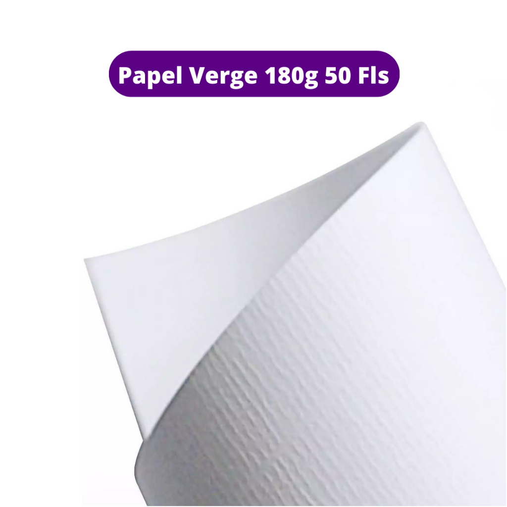 Papel Vergê 180g Texturizado 50 Folhas A4 Branco Premium Masterprint