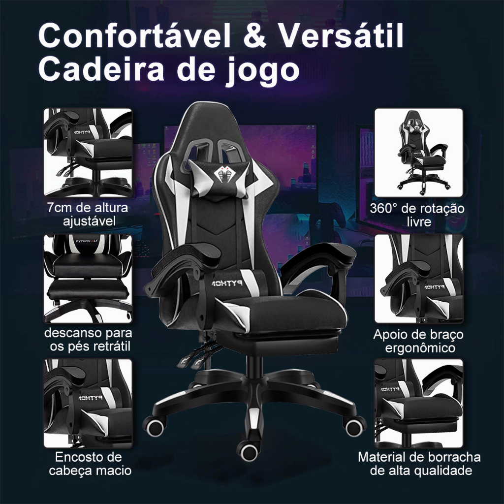 Cadeira de escritório Cougar Armor Titan Pro gamer ergonômica preto e  laranja com estofado de couro